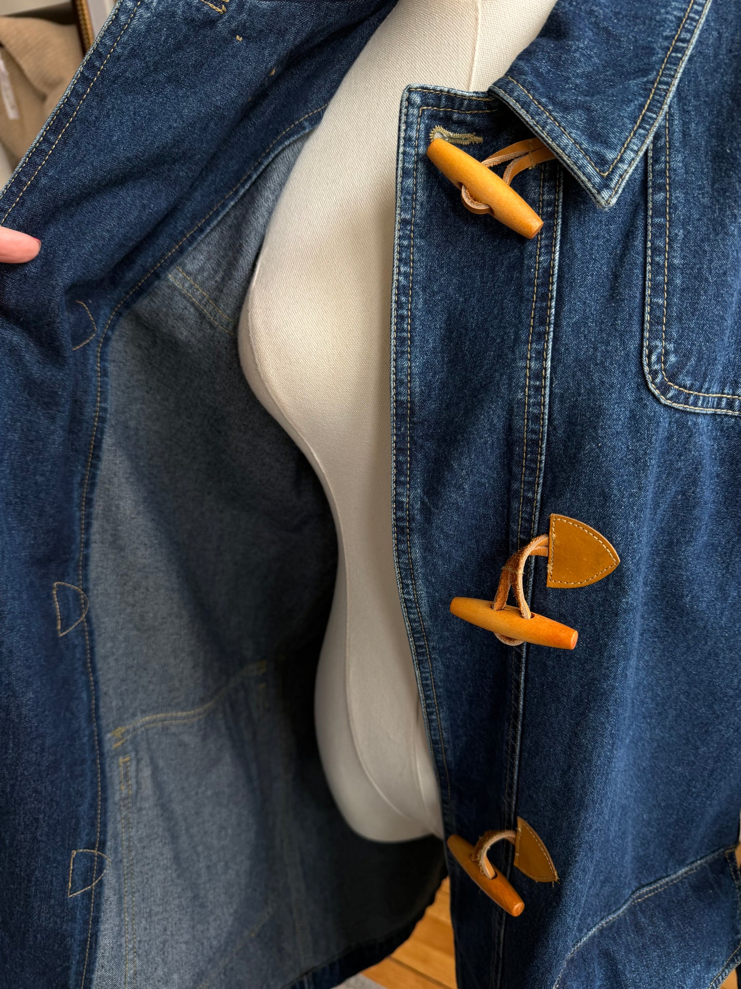 90s Lizwear denim toggle jacket