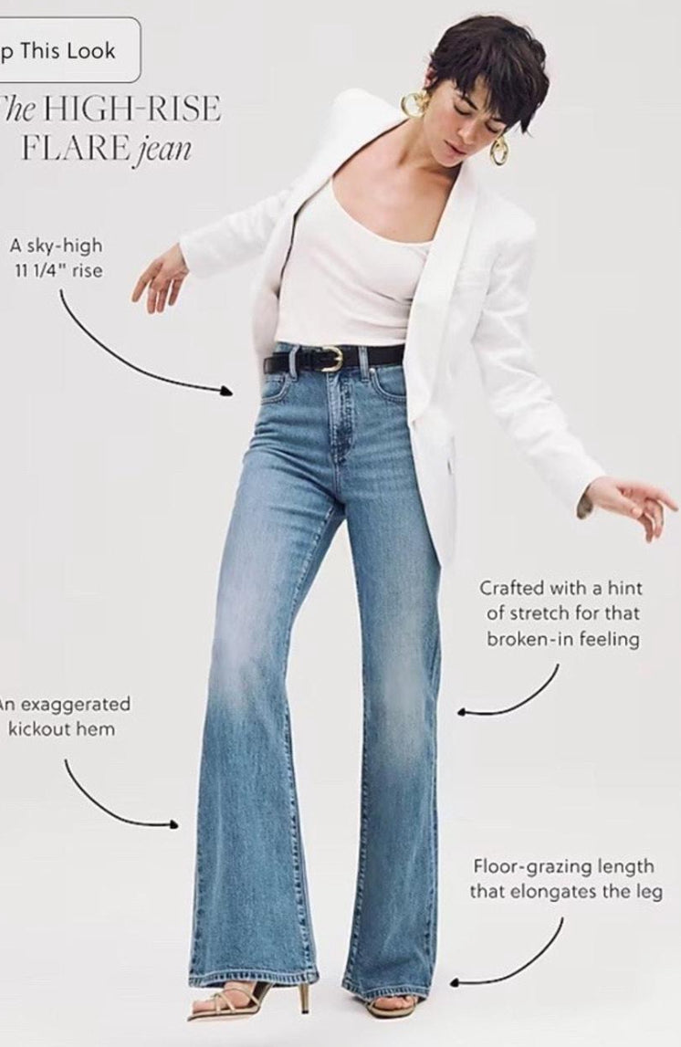 JCrew 96’ stretch flare jeans. NWT
