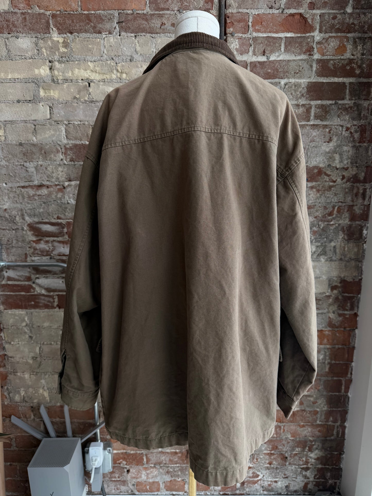 90s Chaps Ralph Lauren dark khaki barn coat
