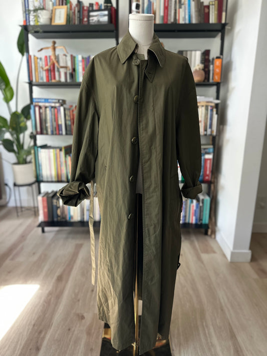 80s/90s Chaps Ralph Lauren light weight olive trench.