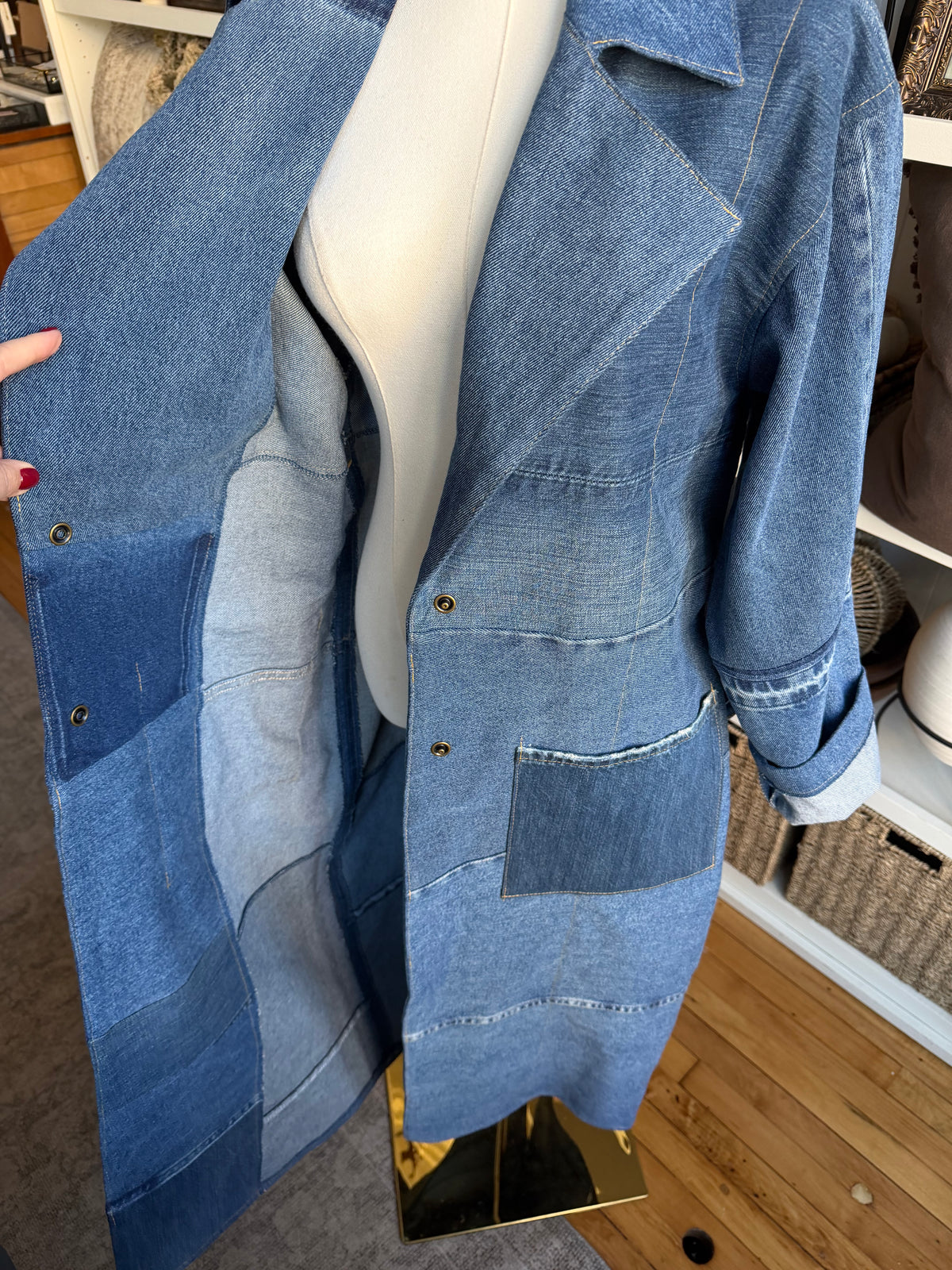 #4 Reworked denim trench. Size S