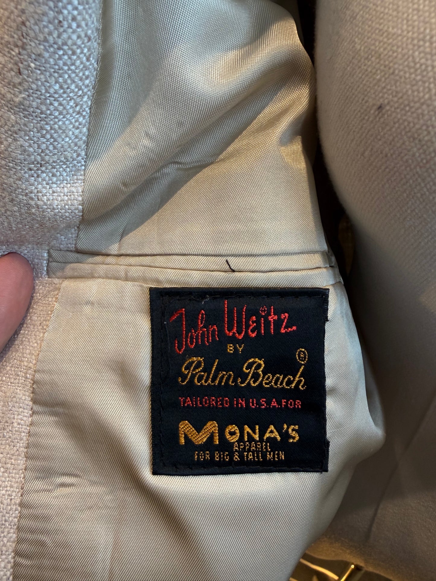 80s John Weitz by Palm Beach linen blazer. Made in the USA
