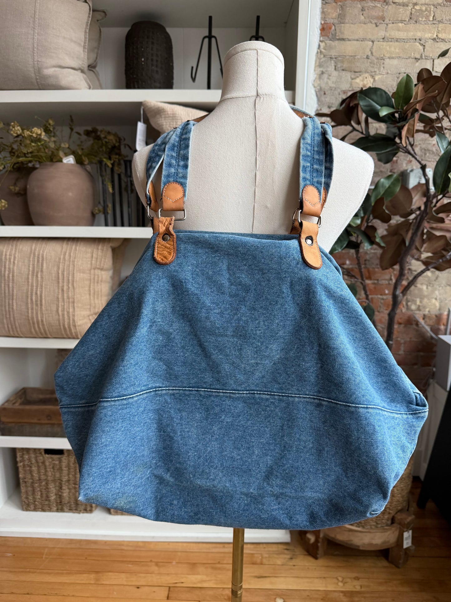90s Gap denim duffle bag. Made in Hong Kong