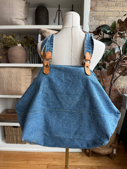 90s Gap denim duffle bag. Made in Hong Kong