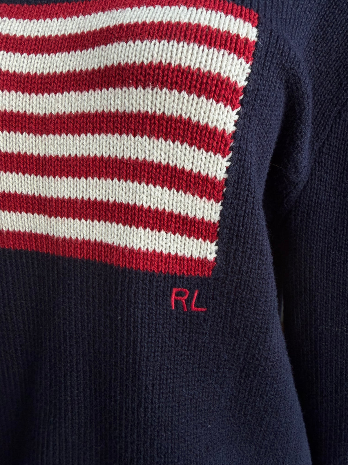 Polo Ralph Lauren 2016 Olympic flag sweater with patch. Fits S-L