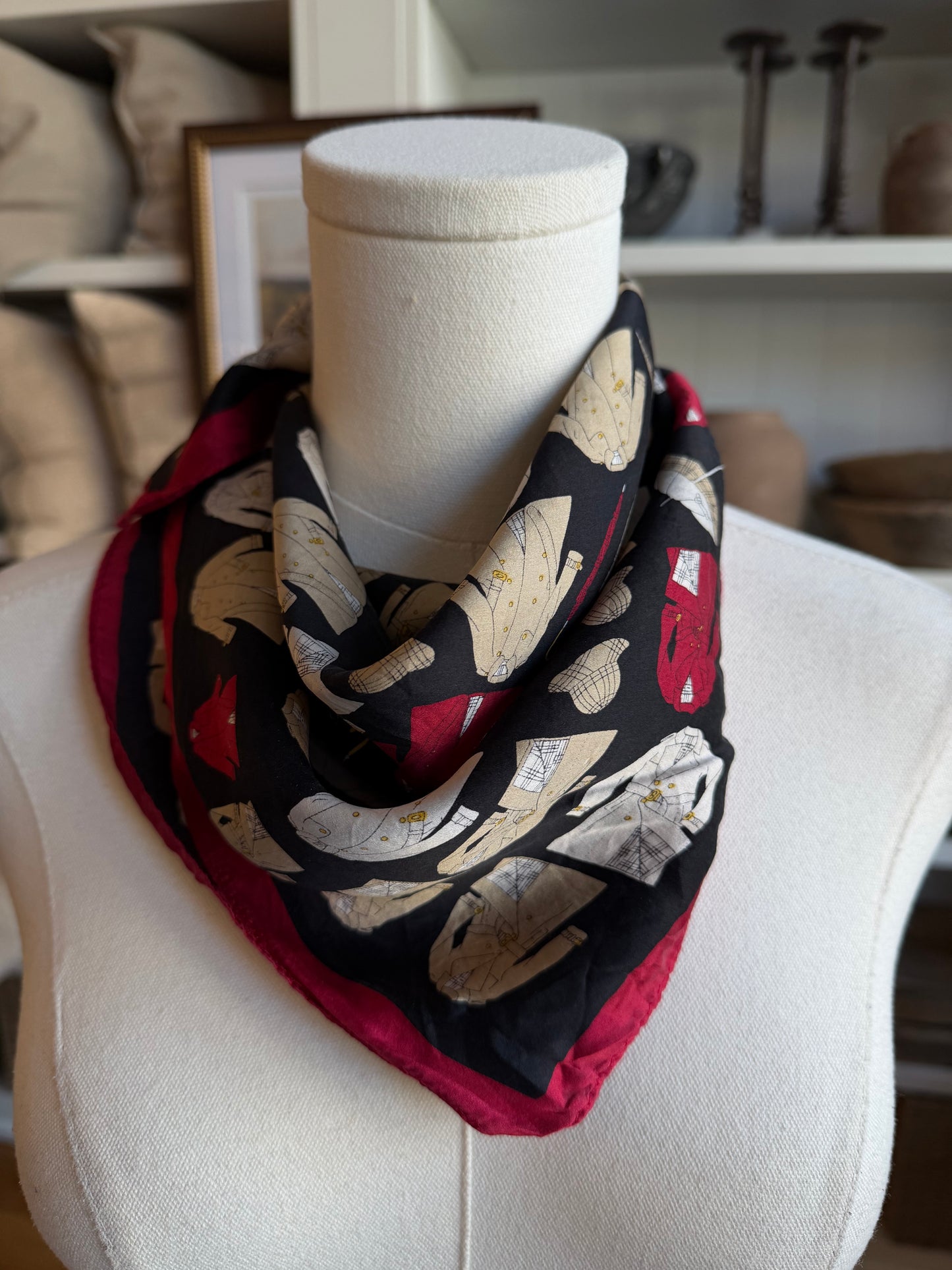 Paris vintage silk scarf #1