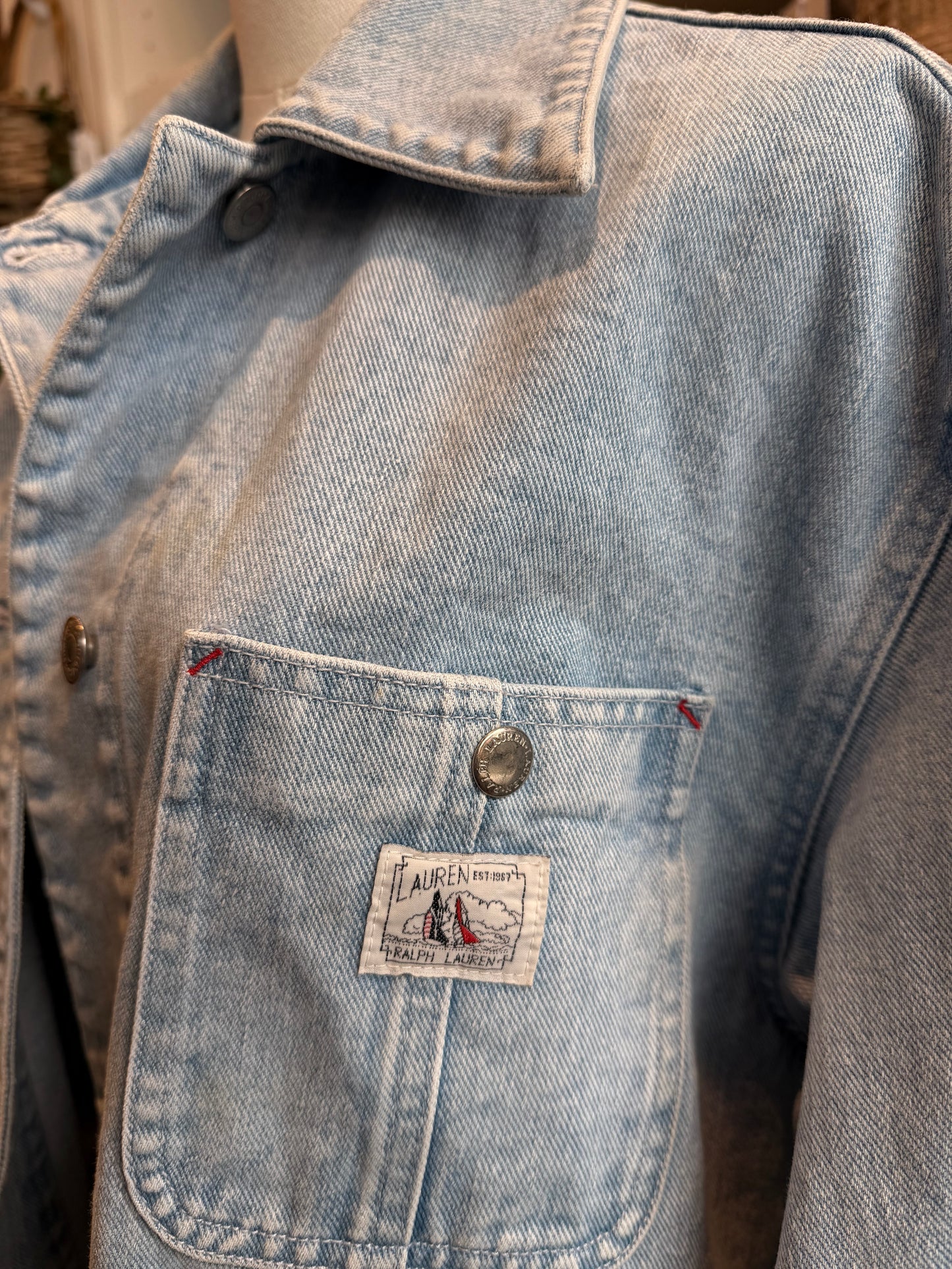 90s Lauren Ralph Lauren denim chore coat