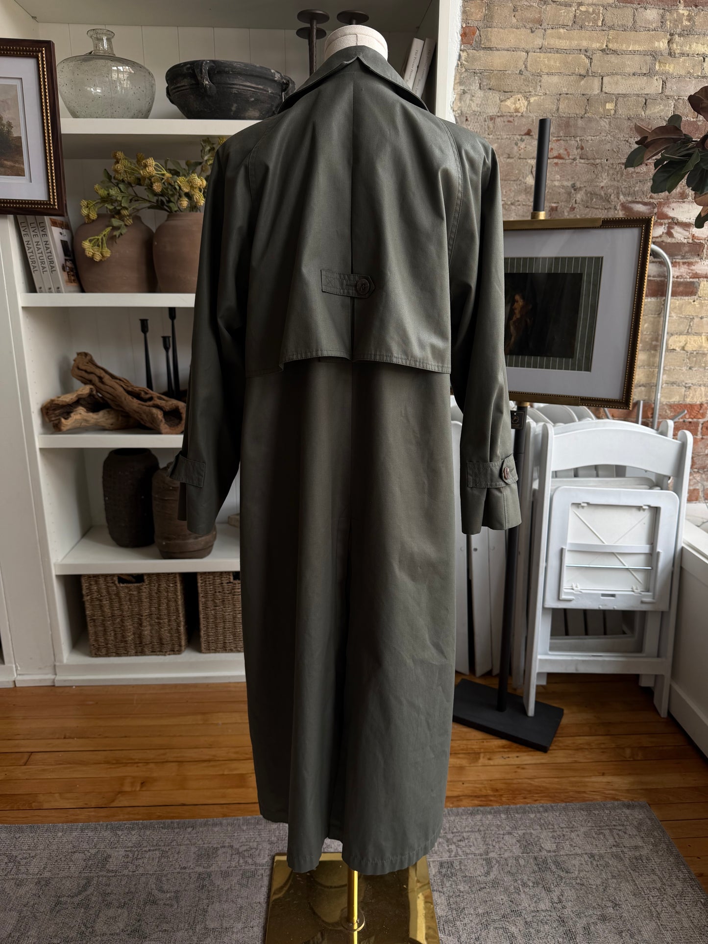 60s/70s London Fog green trench. Made in the USA