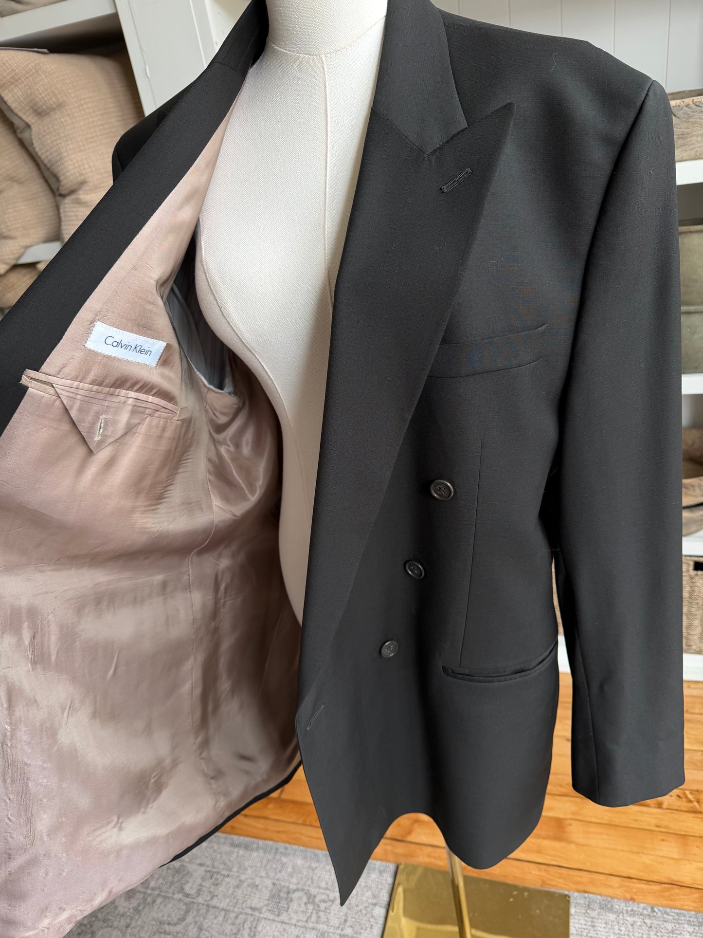 90s Calvin Klein wool blazer. Made in Canada