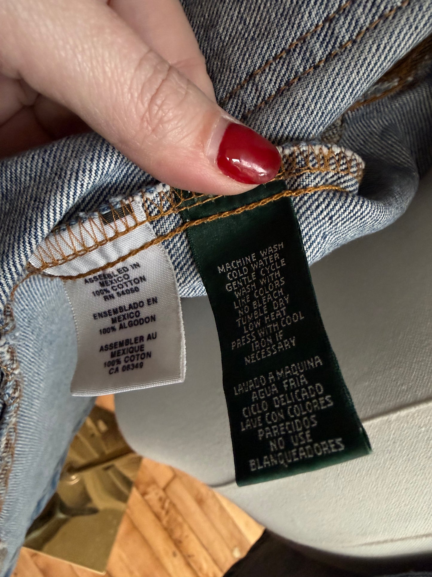 90s Lauren Jeans Co denim chore coat. Made in Mexico