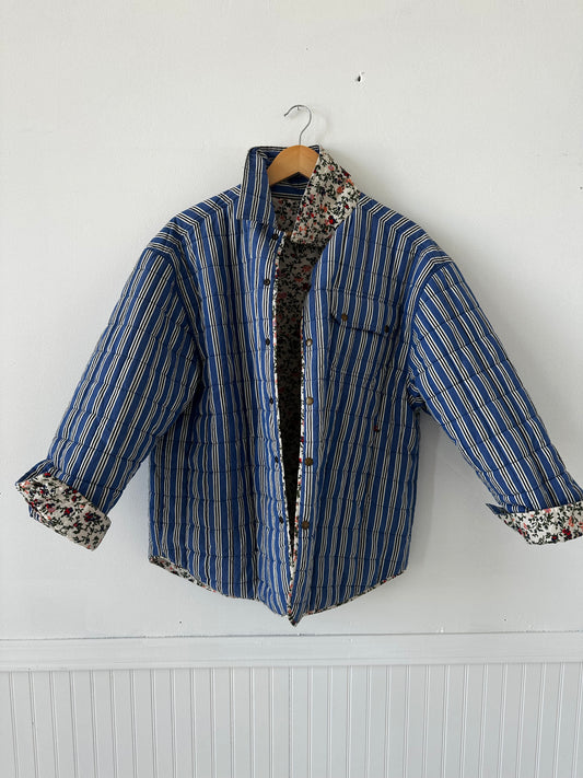 Clare V reversible cotton puffer jacket M/L
