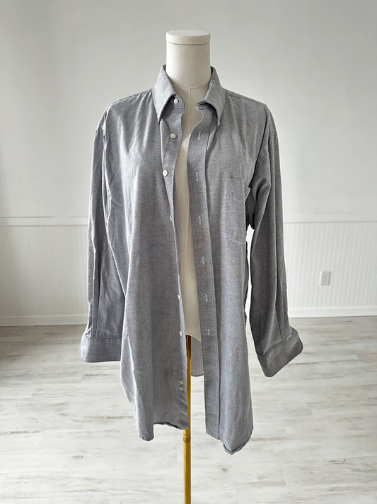 90s Croft & Barrow grey Oxford. Made in Mexico