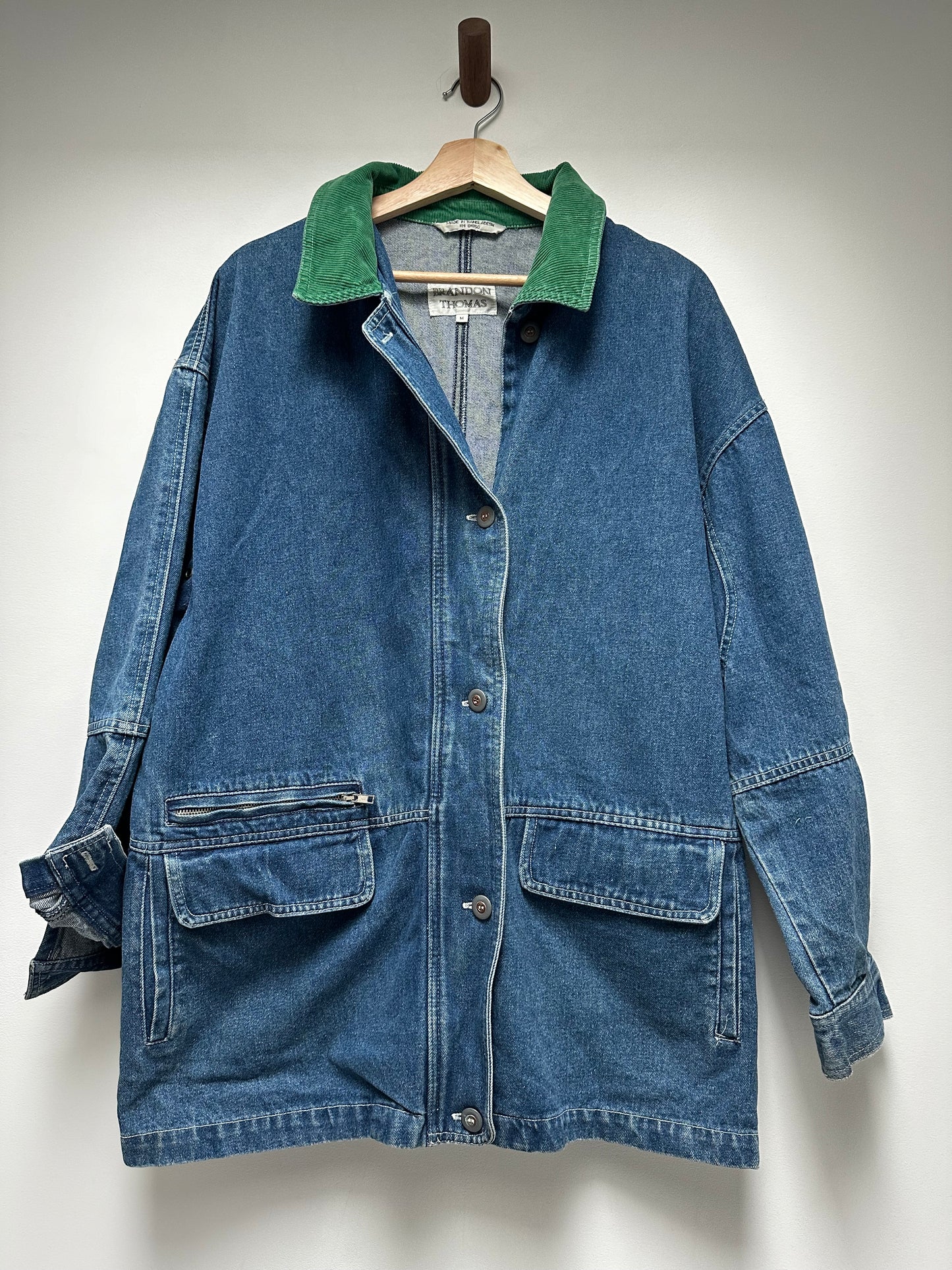 70s vintage Brandon Thomas denim barn coat