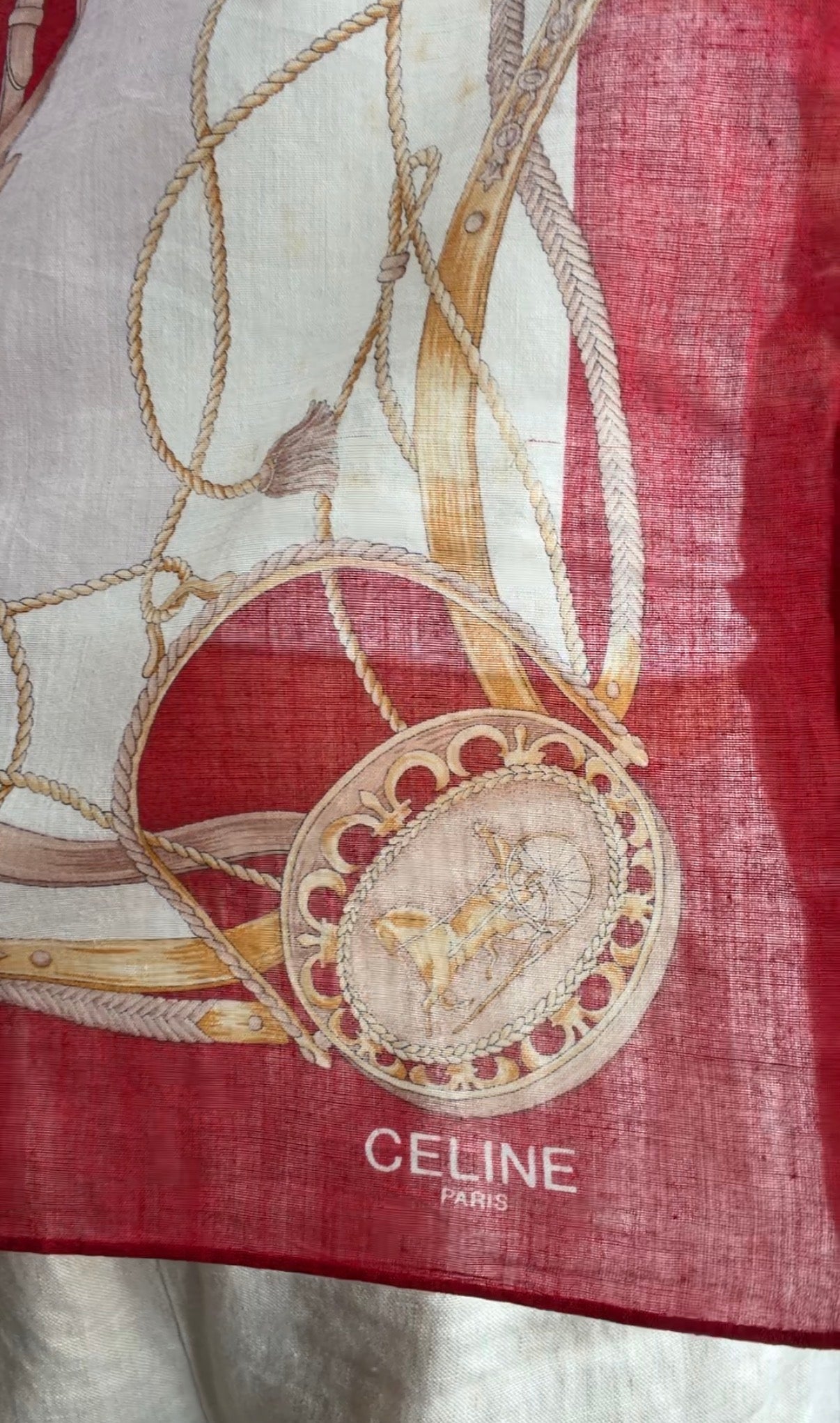 Vintage Celine cotton scarf