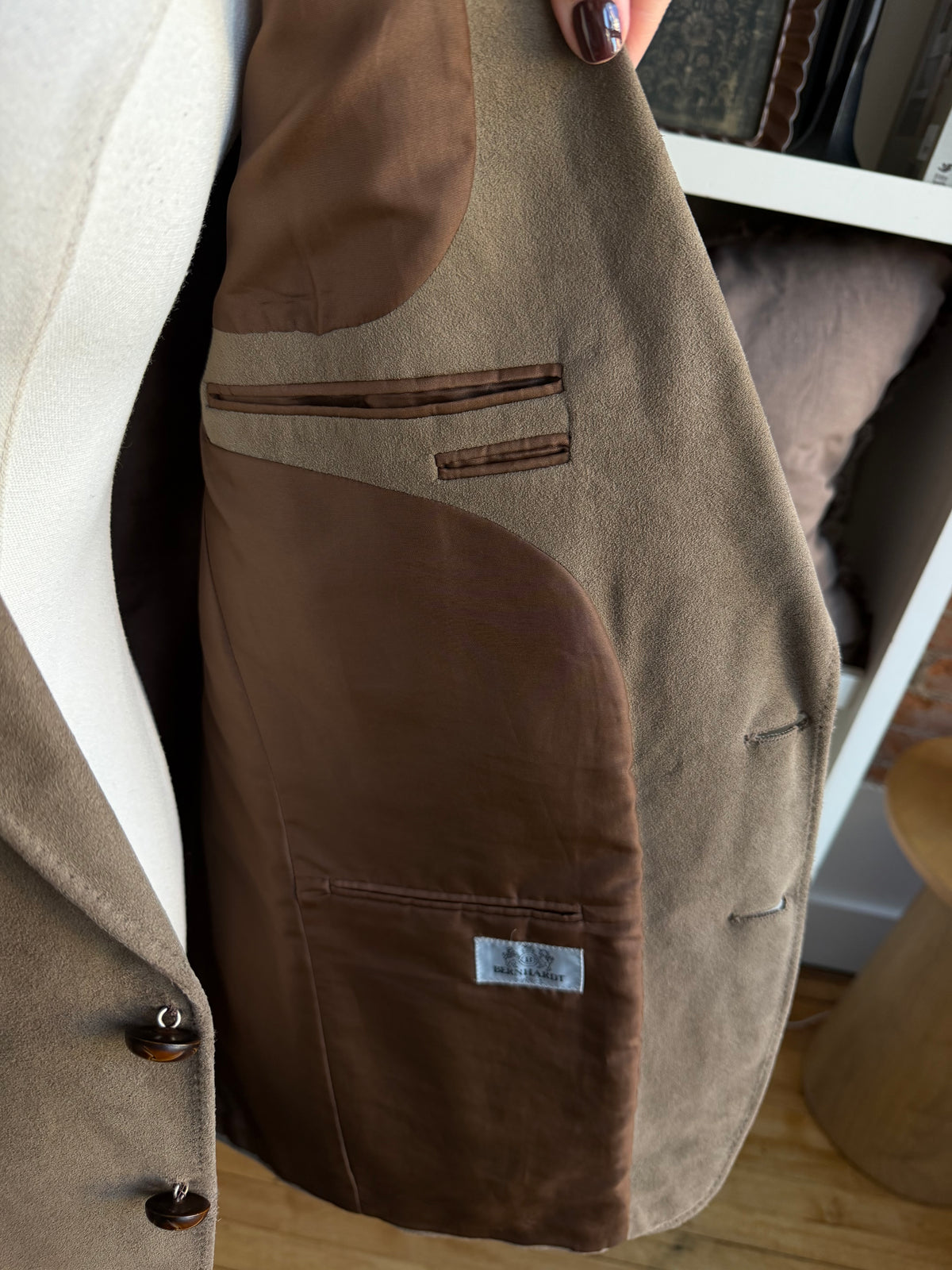 70s Bernhardt micro suede blazer. Fits S-L