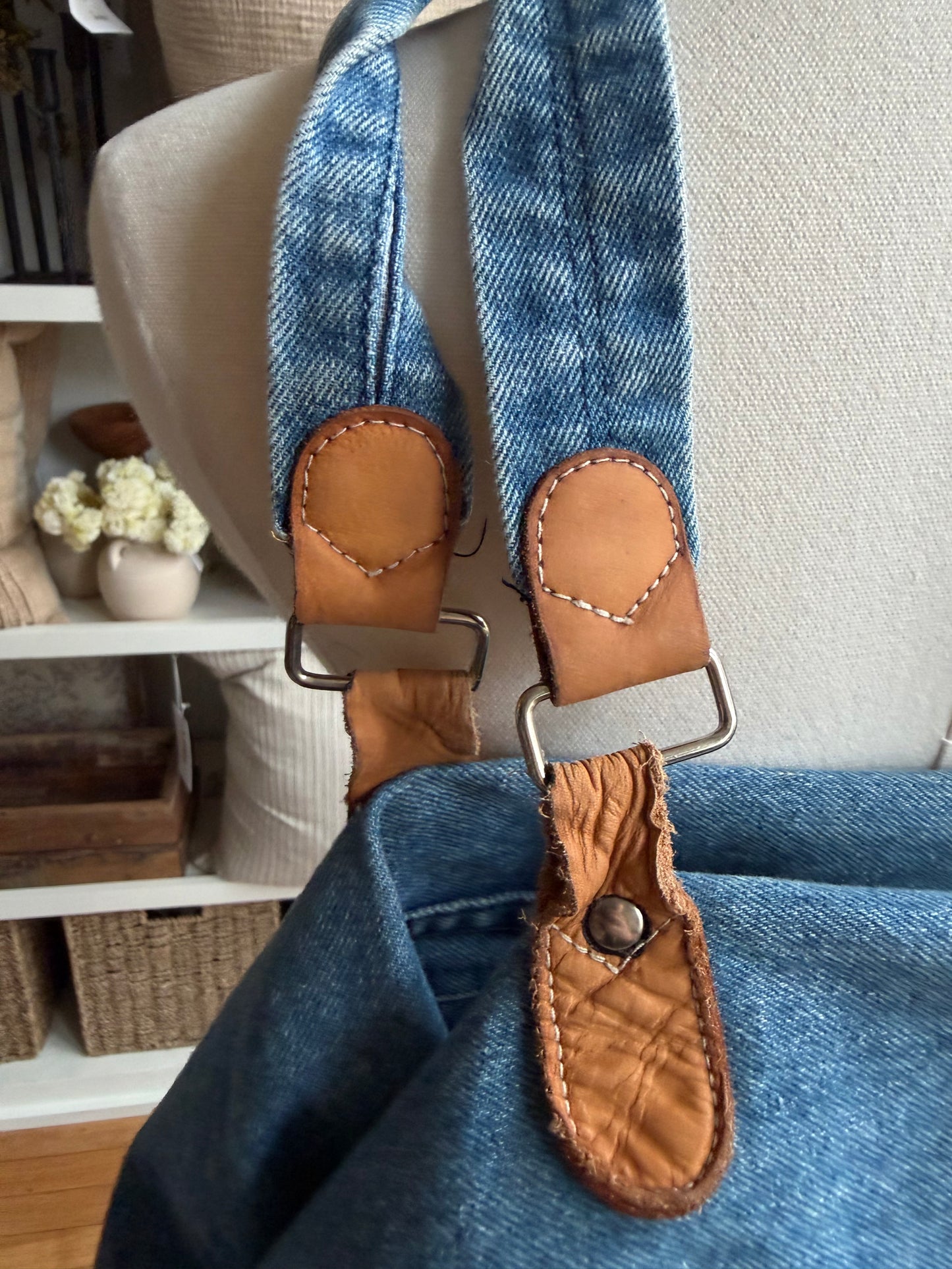 90s Gap denim duffle bag. Made in Hong Kong