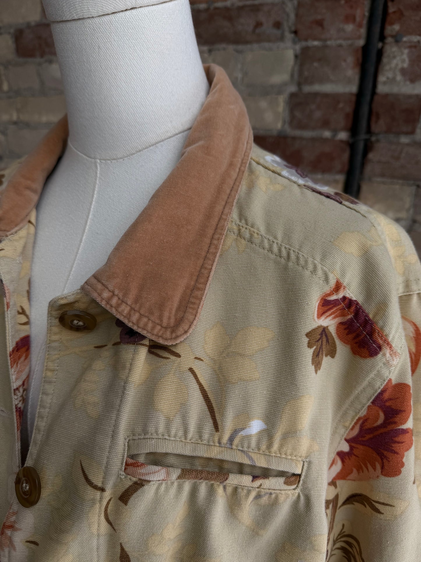 00s Coldwater Creek floral barn coat