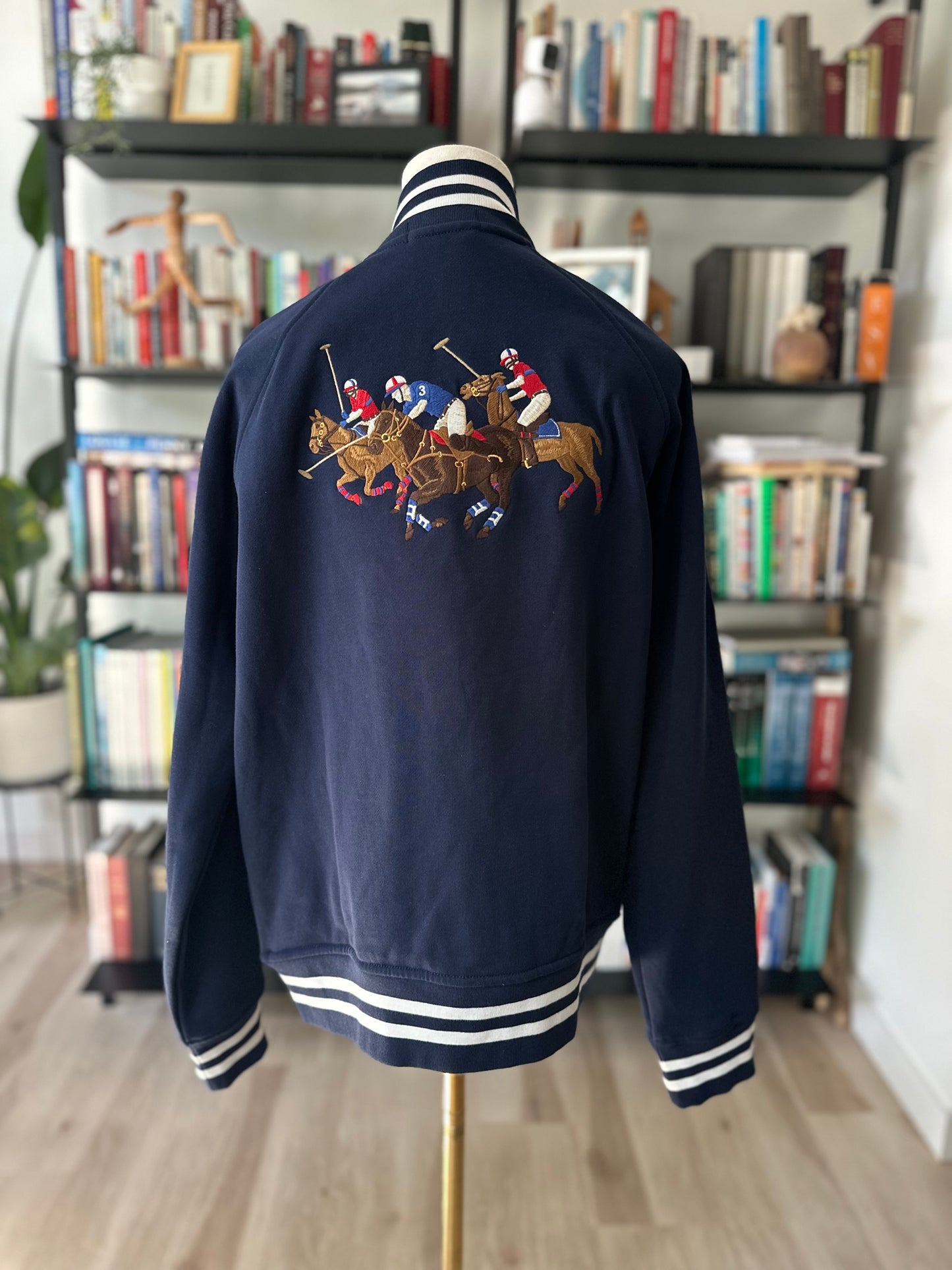 Polo Ralph Lauren Navy Triple-Pony Bomber Jacket