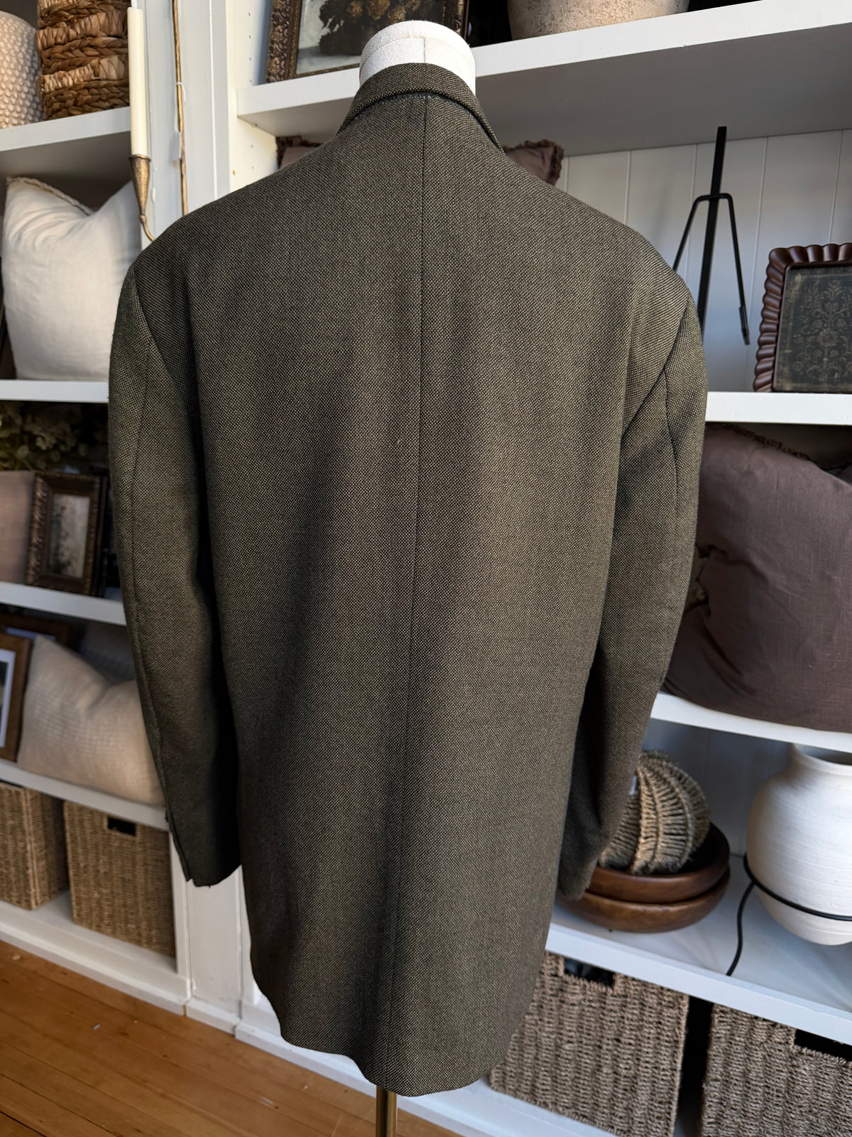 90s Oscar De La Renta green wool blazer. Fits XS-M