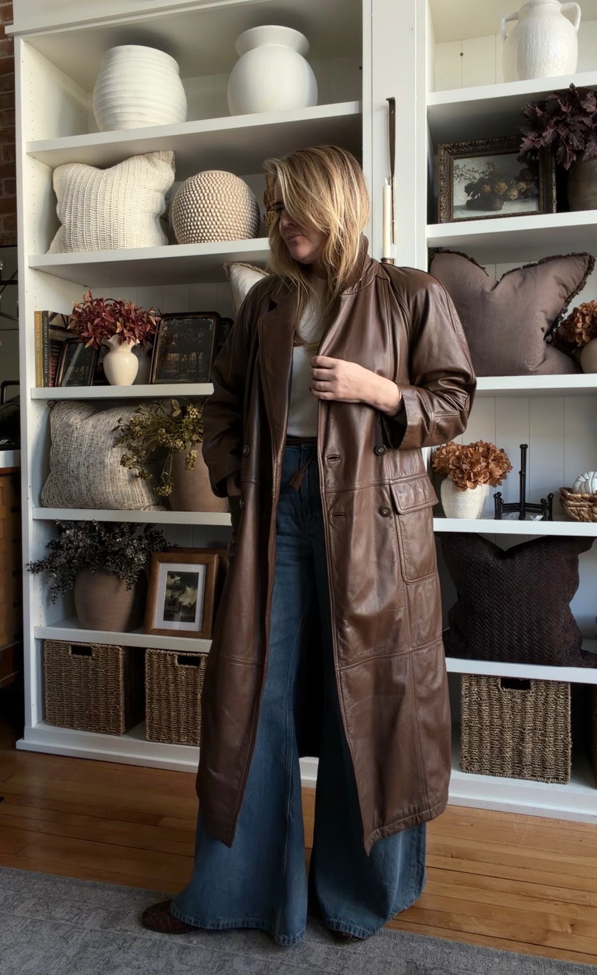 90s Together! leather trench. Fits S-L