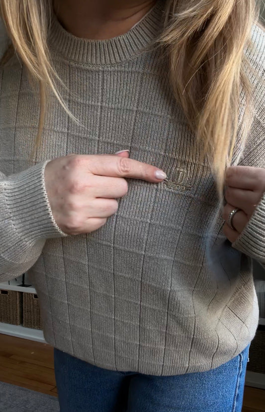 90s Izod Cotton sweater. Made in Isreal. Fits M-XL