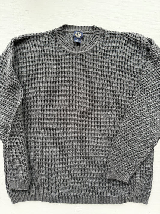 90s Dockers gray cotton sweater. Made in Fiji