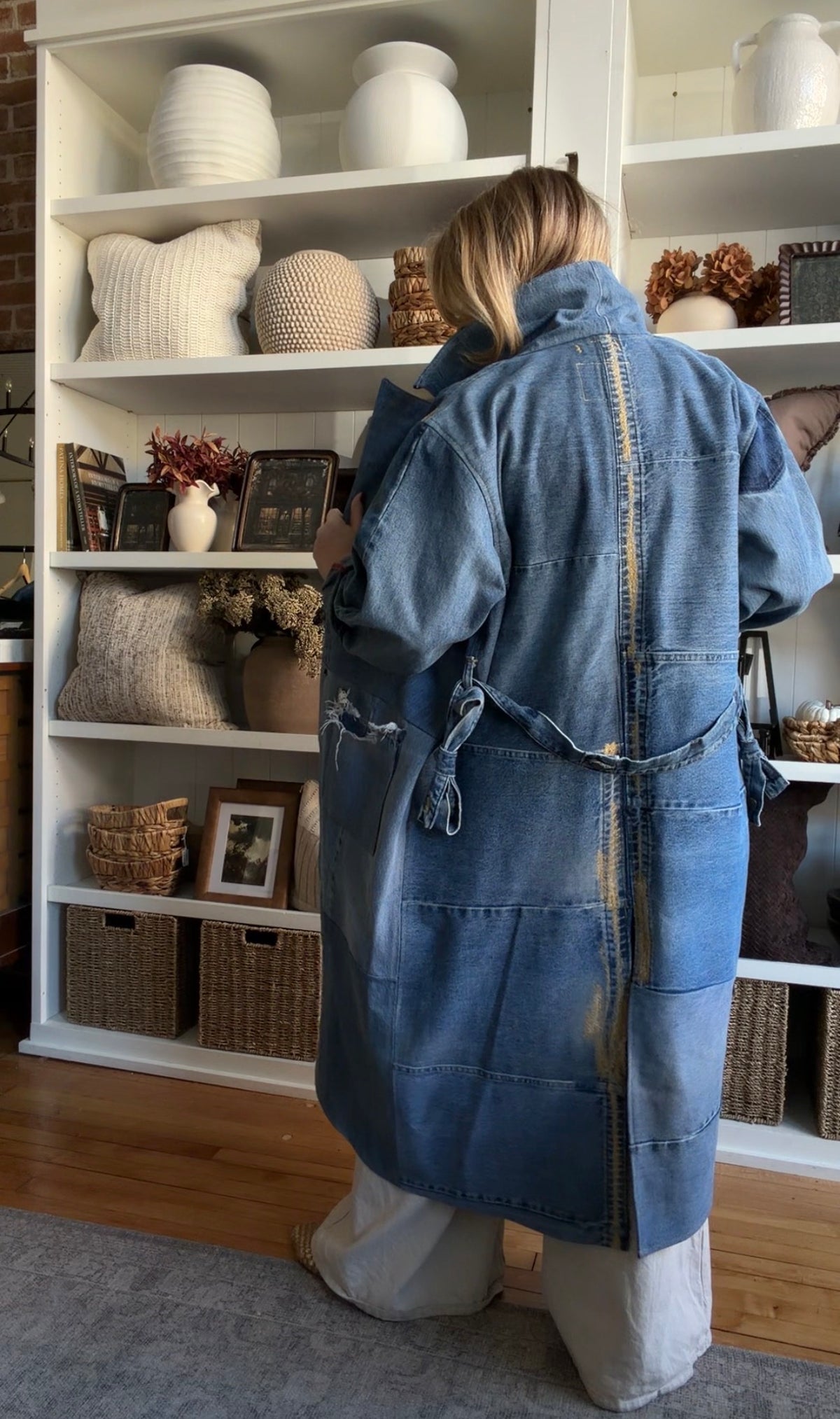 #7 Reworked denim trench. Size L