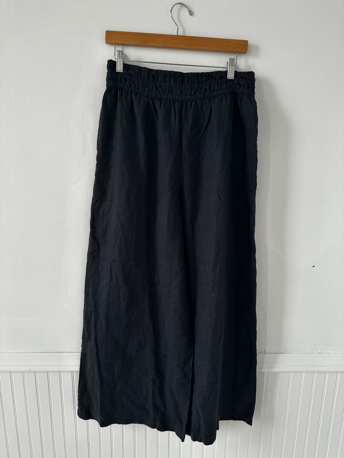 Anthropologie Sometset pull-on pants in black linen