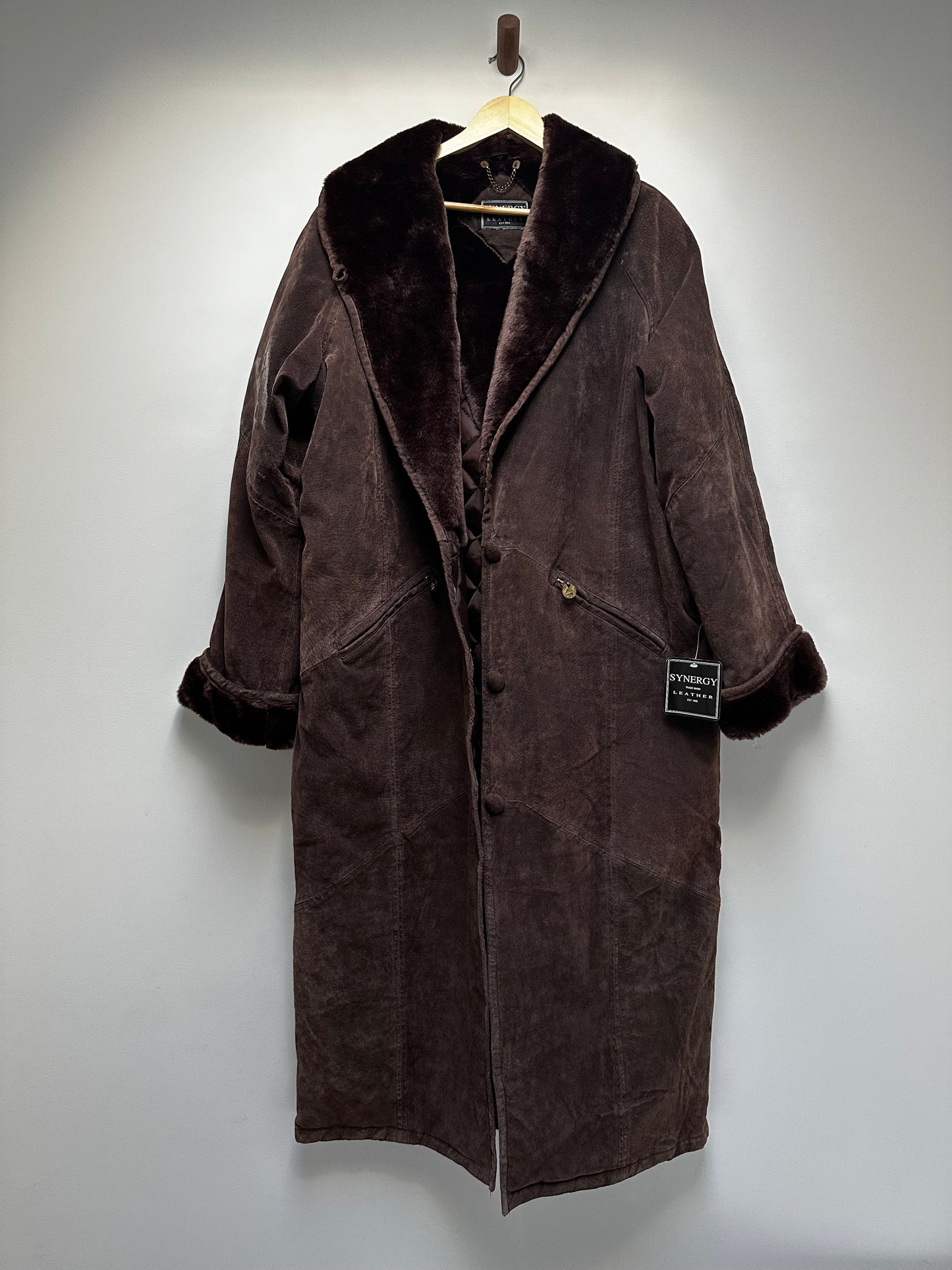 Vintage (new with tags) Synergy suede coat