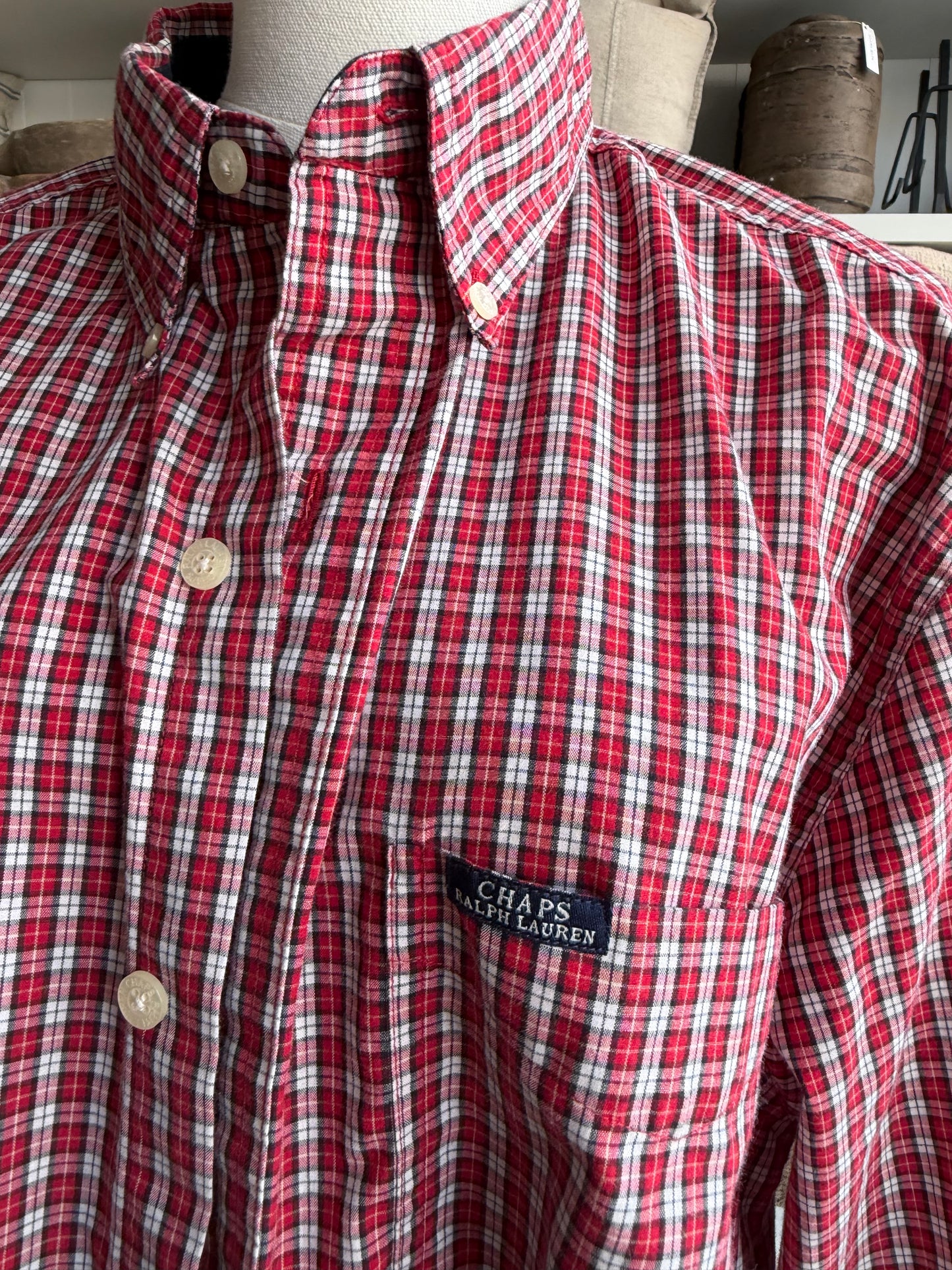 90s Chaos Ralph Lauren plaid button down