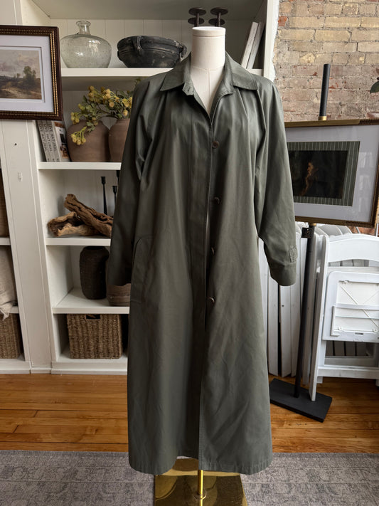 60s/70s London Fog green trench. Made in the USA