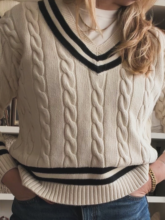90s Polo Ralph Lauren cotton cricket sweater. Fits S-L
