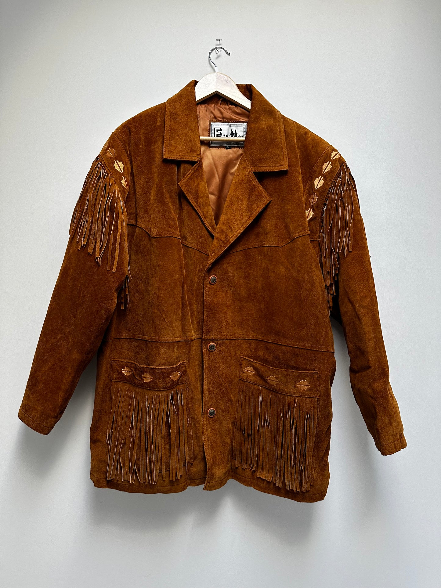 Vintage Excelled suede fringe jacket