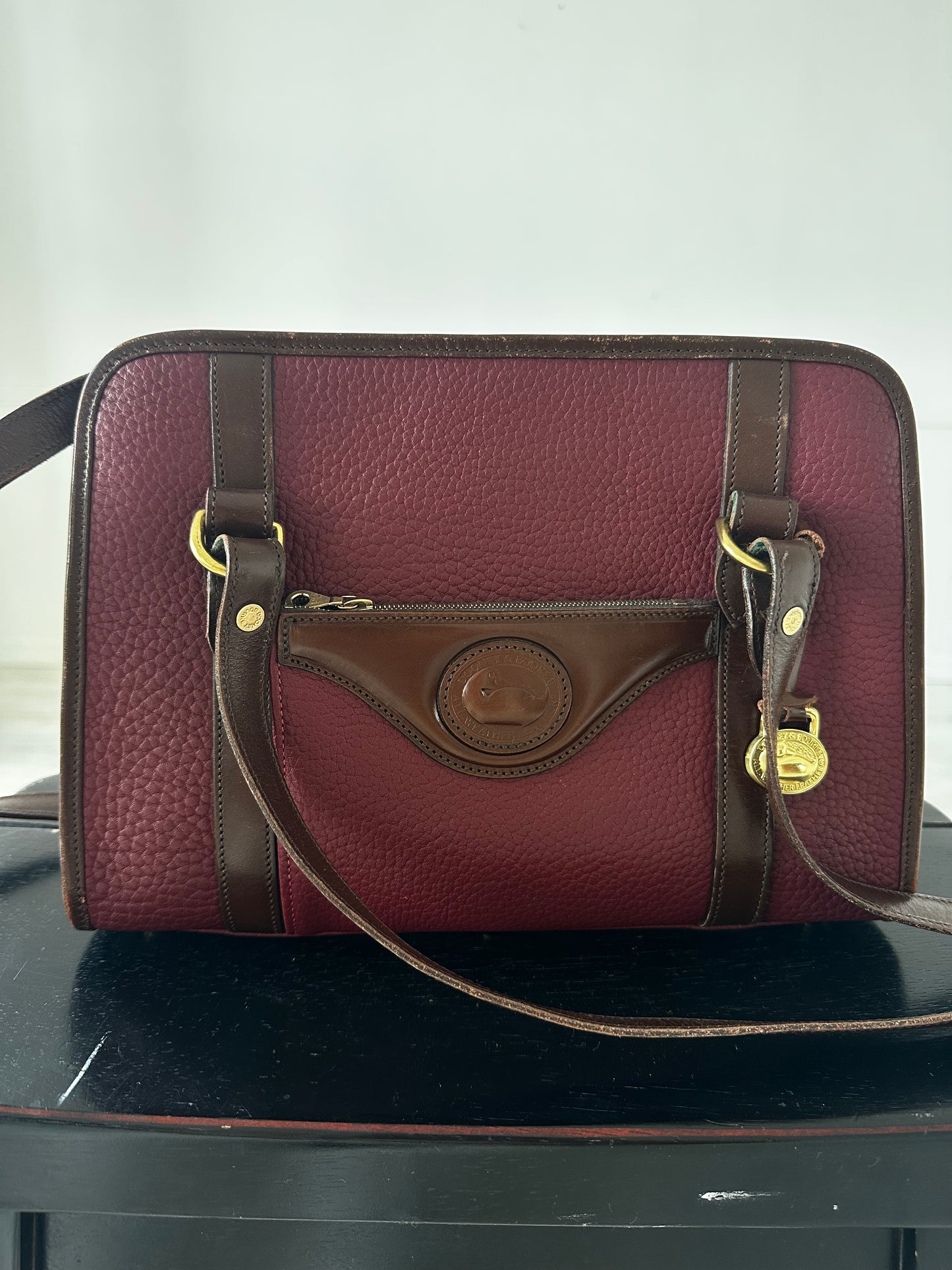 90s Dooney and Bourke zip top satchel in merlot wine