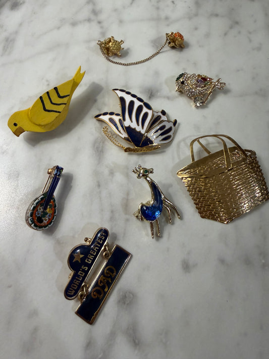 #2 Blue and Yellow Brooch pack