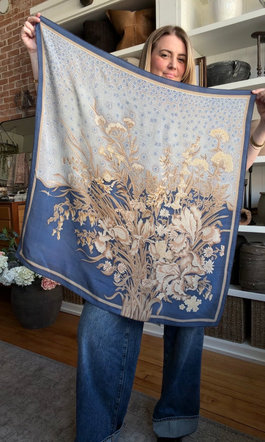 Paris vintage silk scarf #10