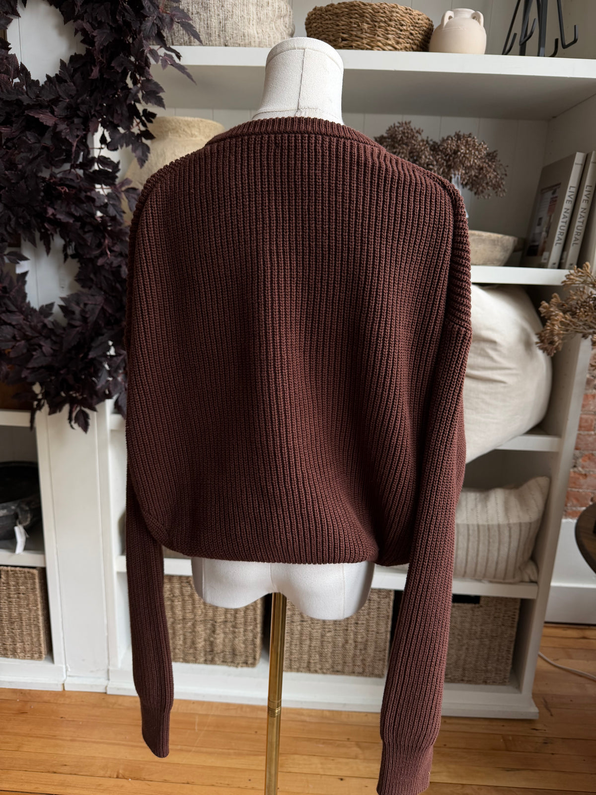 Reformation Brown cotton sweater. Size M
