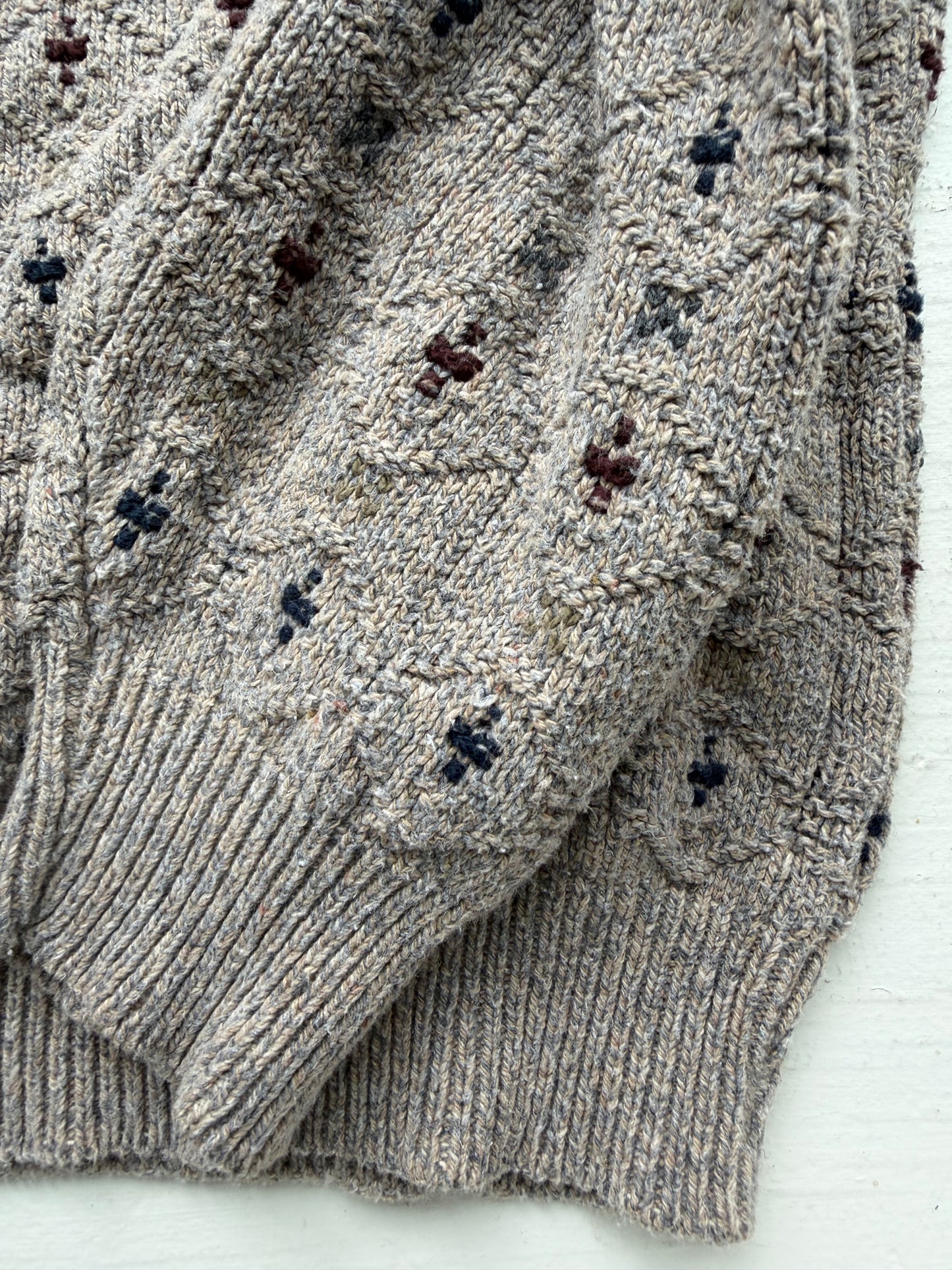 80s Croft and Barrow patterned cotton sweater. Made in the USA
