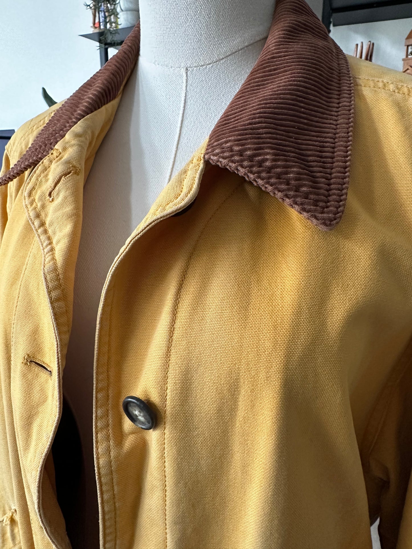 90s (JCrew?) yellow barn coat
