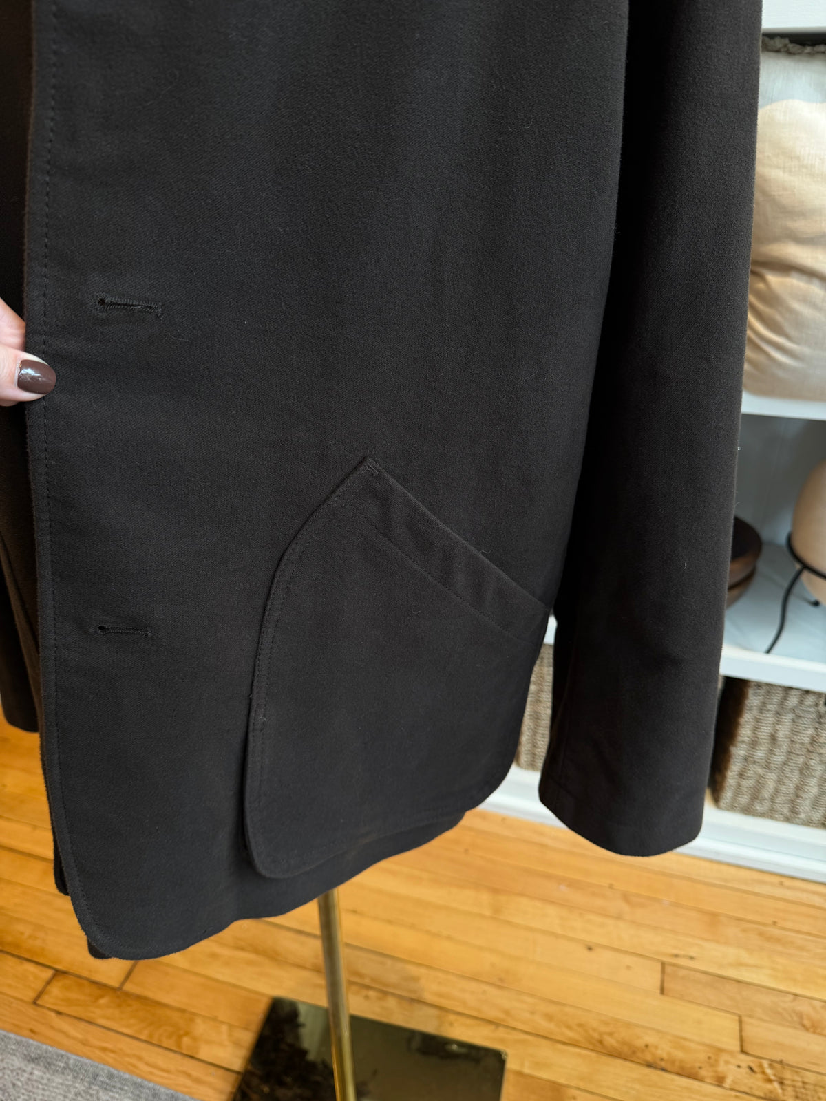 Banana Republic Italian Moleskin barn jacket in dark brown. Size L