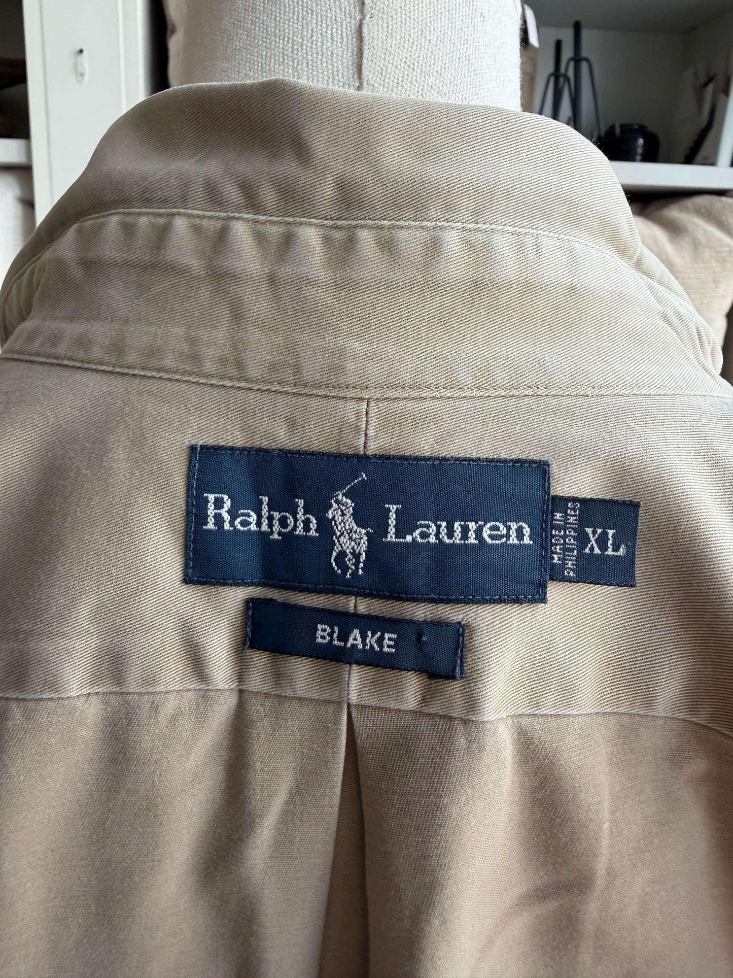 90s Ralph Lauren tan button down