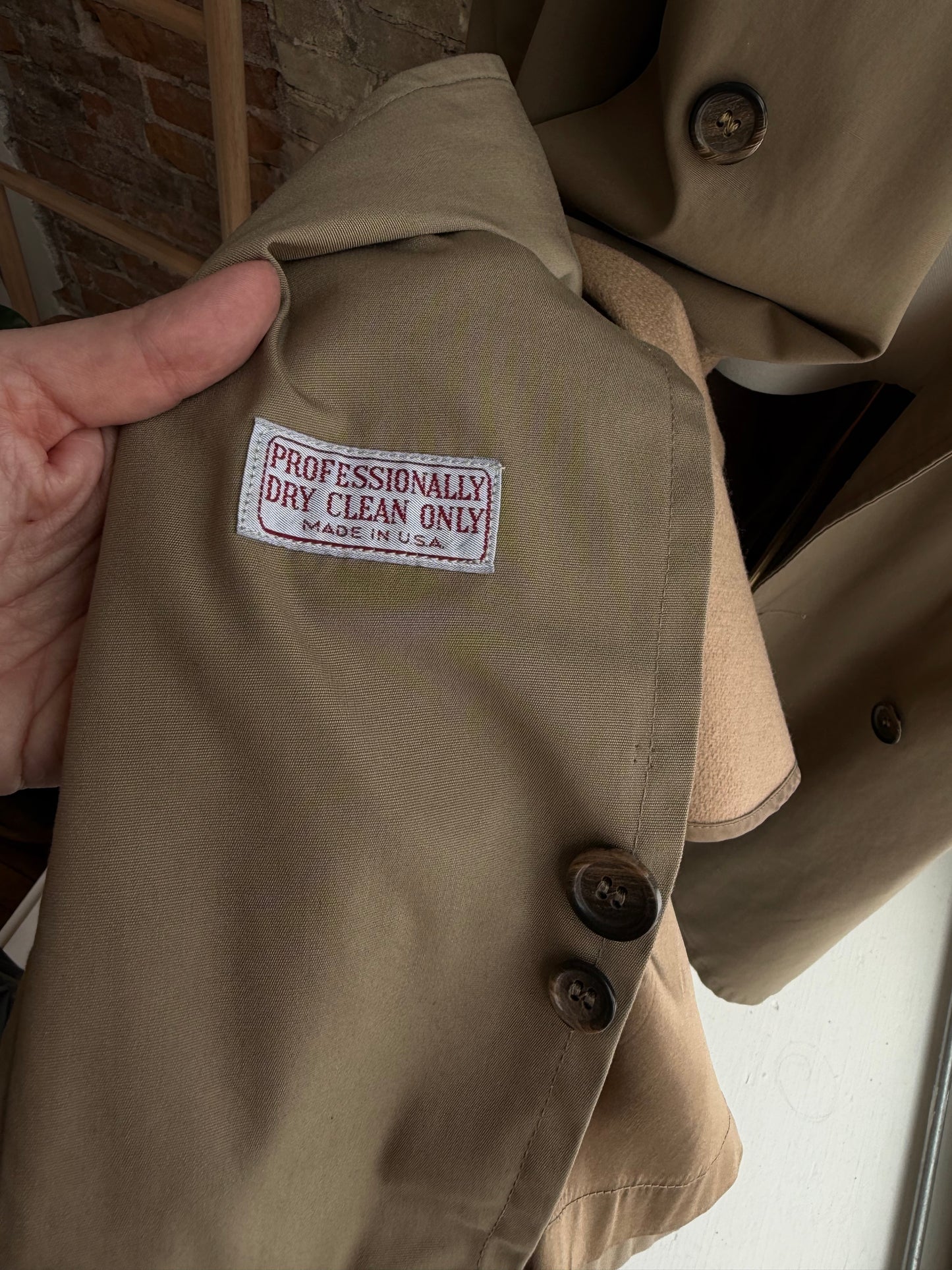 60s/70s Botany 500 trench with zip out lining. Made in USA