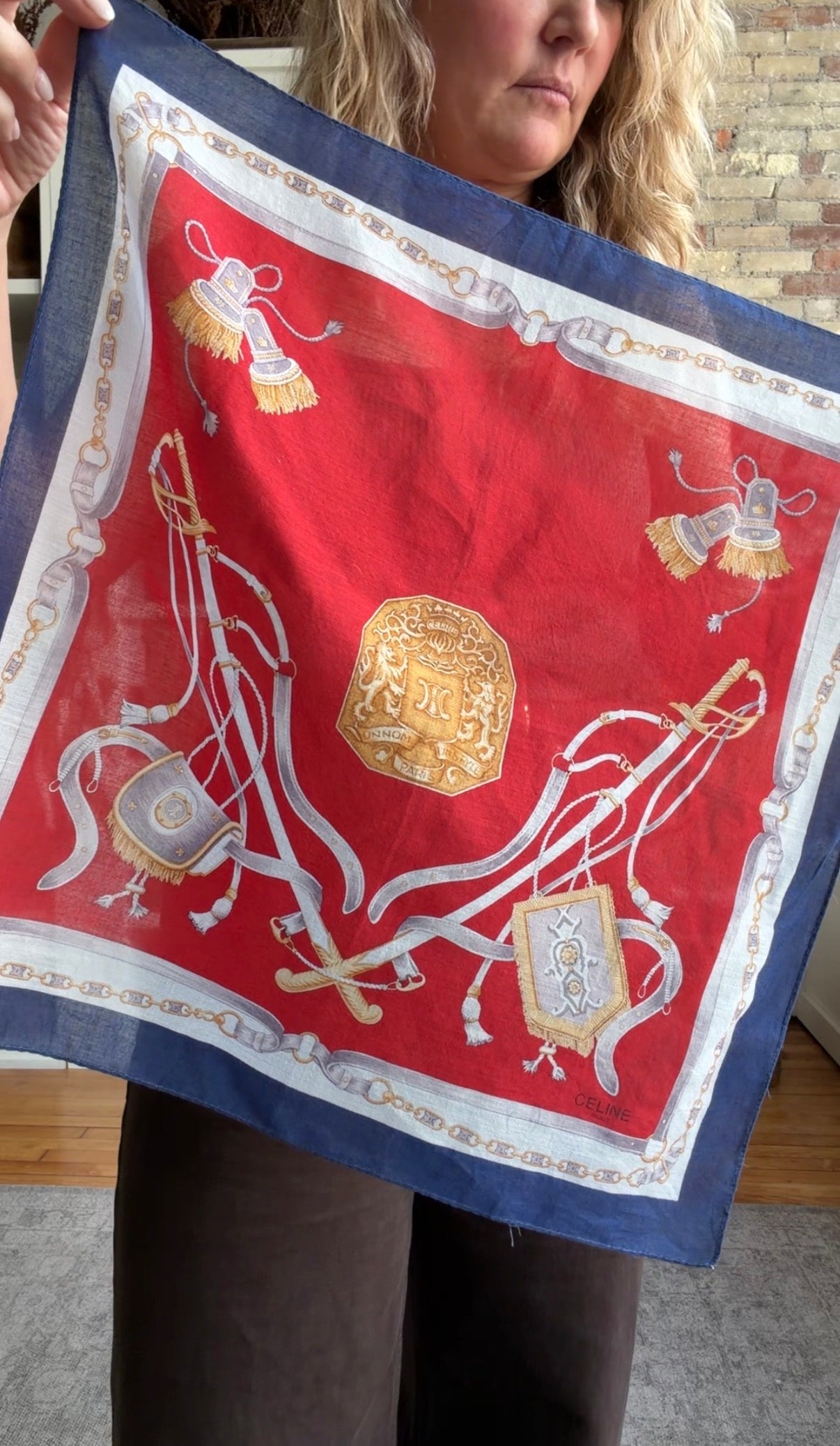 #1 Vintage Celine cotton scarf