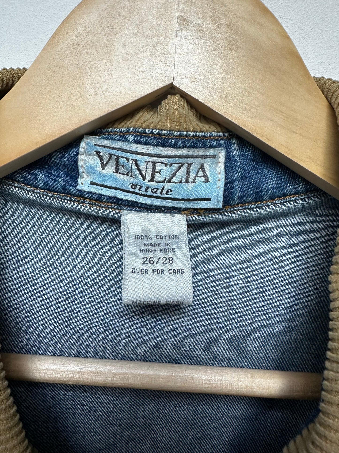 Vintage Venezia denim toggle coat