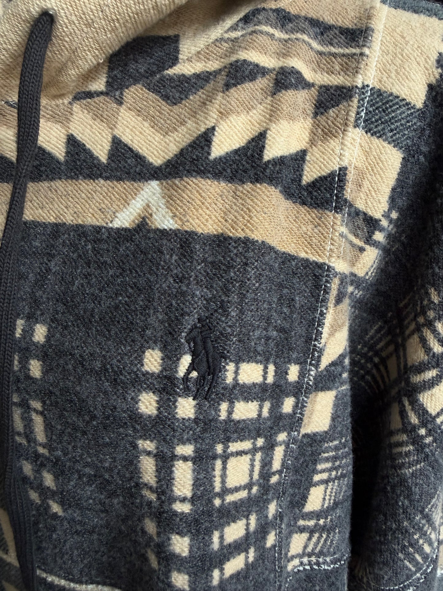 Polo Ralph Lauren patterned hoodie. New with tags. Fits M-XL