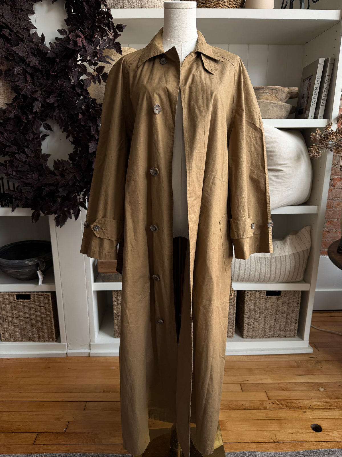 90s Ralph Lauren light weight cotton trench. Fits XS-M petite