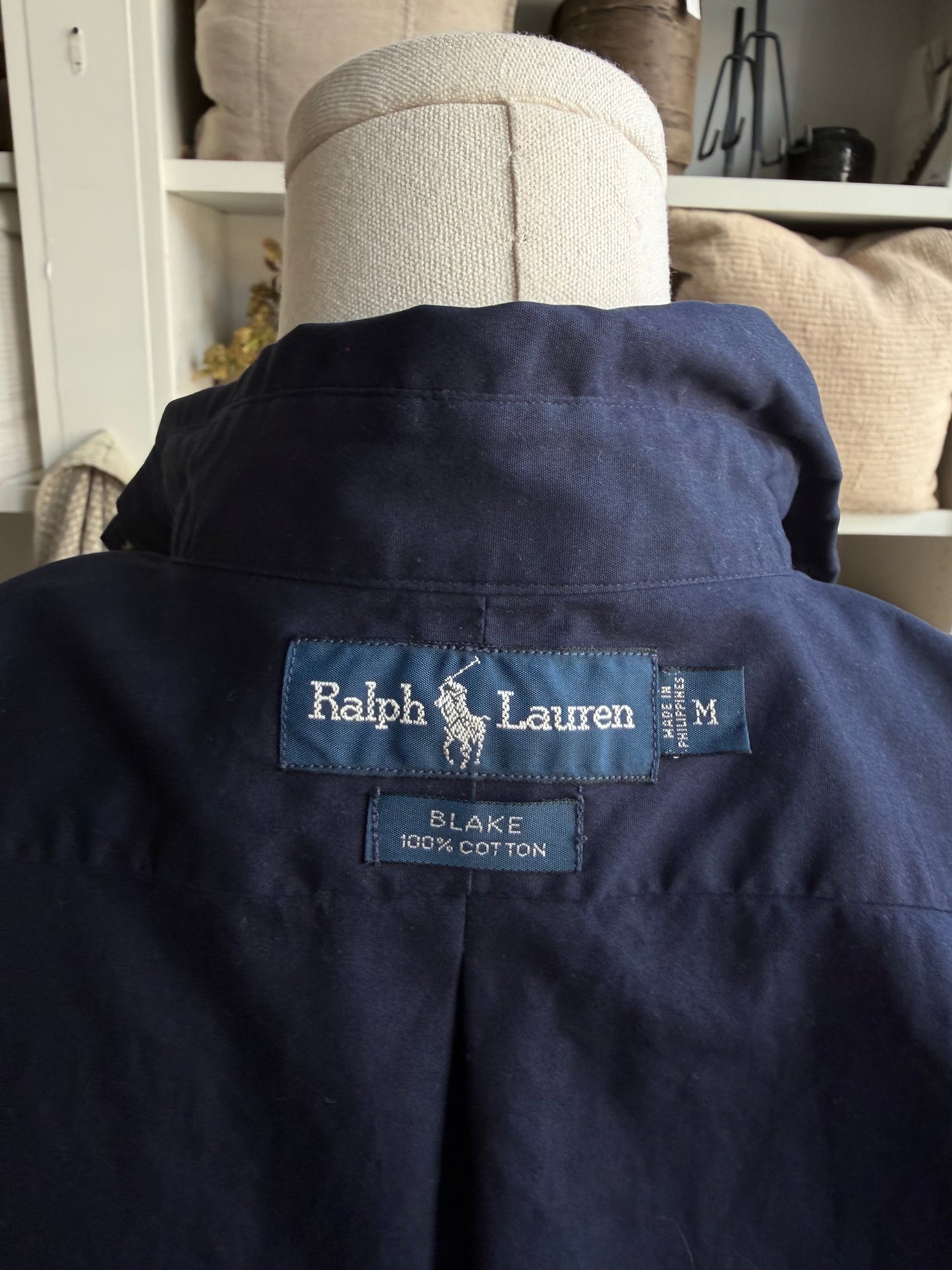 90s Ralph Lauren navy button down