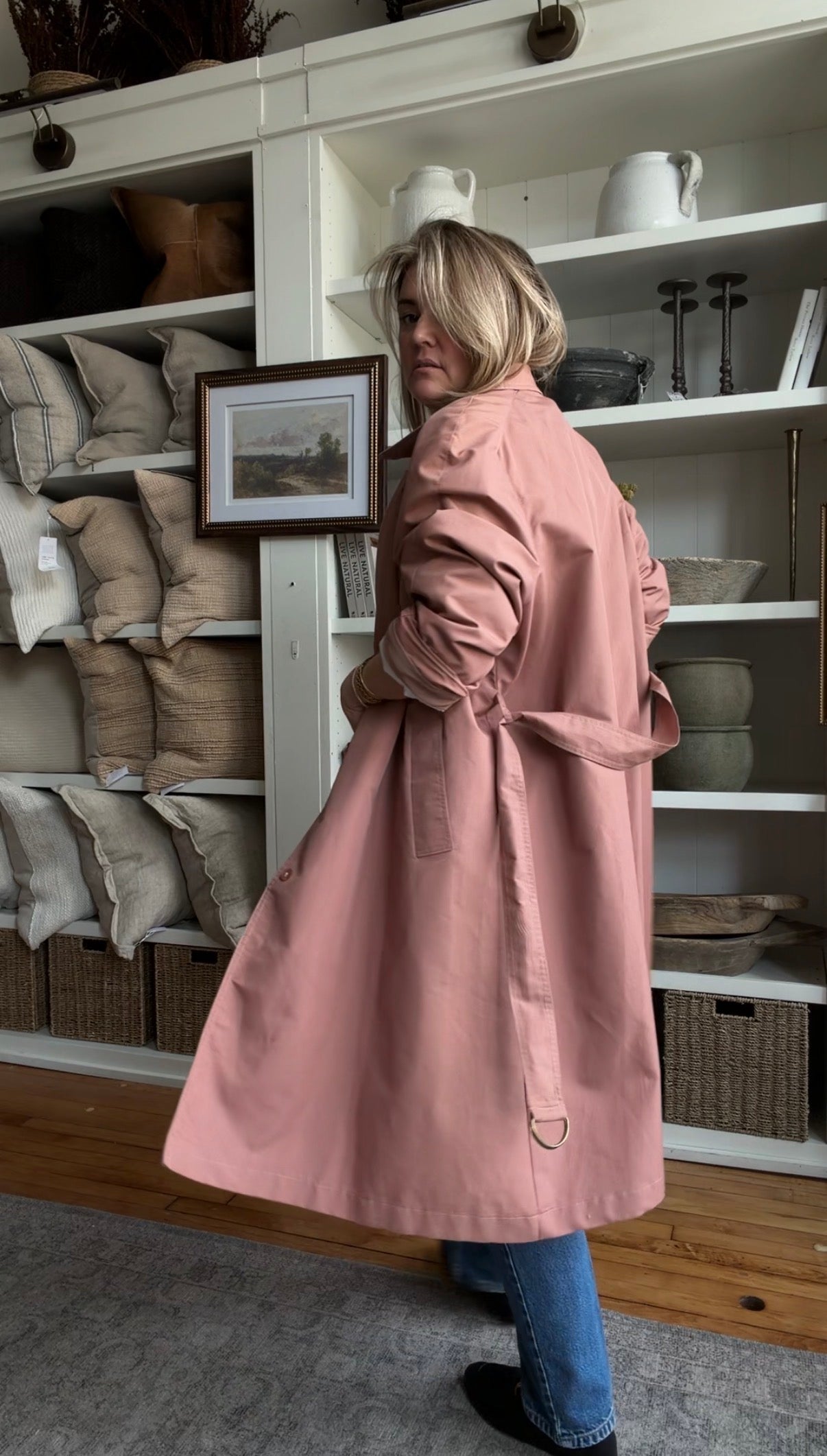 60s Sears mauve lightweight trench