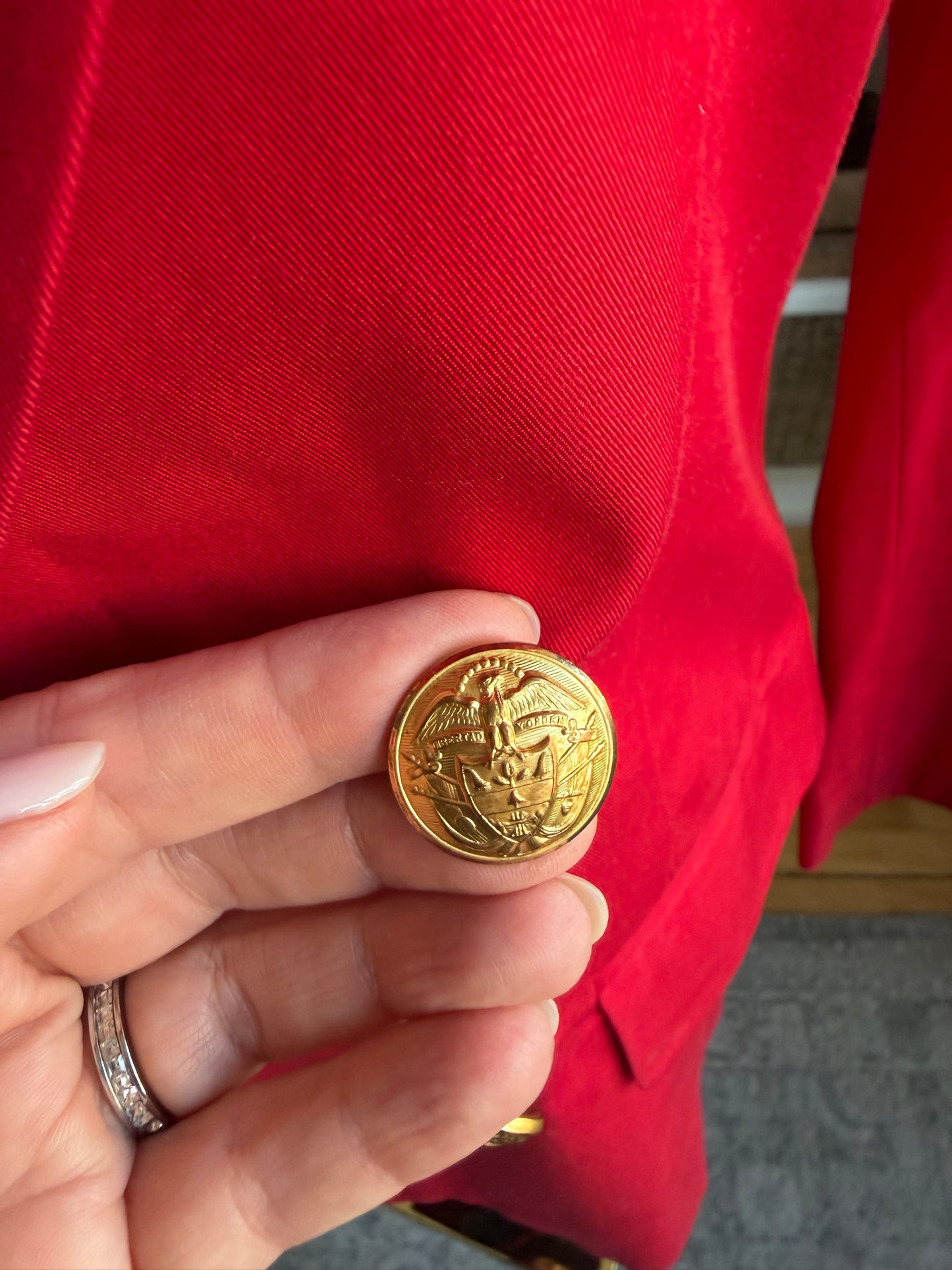 90s Ralph Lauren red blazer. Made in the USA