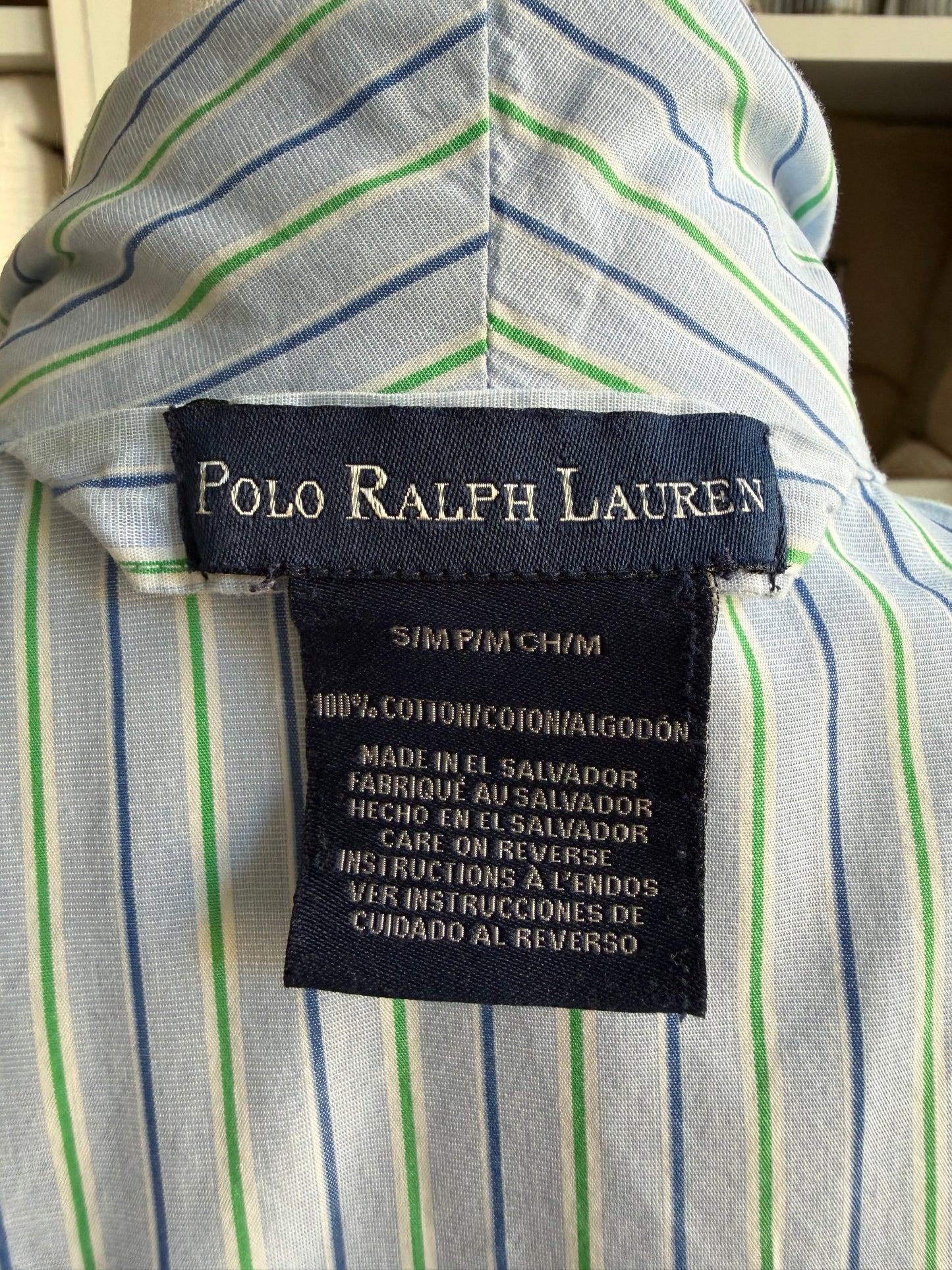90s Polo Ralph Lauren striped cotton robe